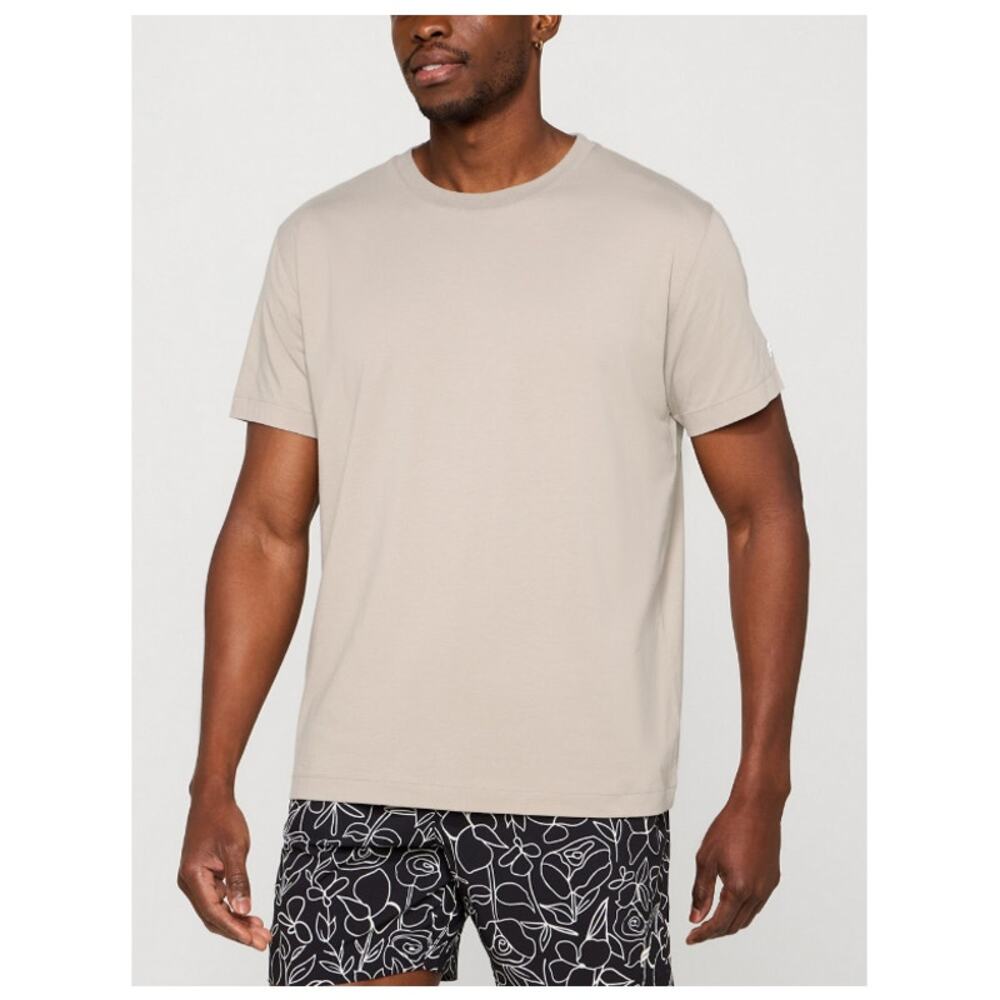 Fabletics Men's  Brutalist Khaki Short Sleeve The 24-7 Tee Size M
